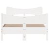 Cama Matrimonial | Cama Para Adultos | Estructura De Cama Con Cabecero Madera Pino Blanco 120x200 Cm Cfw968878