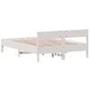 Cama Matrimonial | Cama Para Adultos | Estructura De Cama Con Cabecero Madera Pino Blanco 140x190 Cm Cfw515968