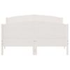 Cama Matrimonial | Cama Para Adultos | Estructura De Cama Con Cabecero Madera Pino Blanco 140x190 Cm Cfw949103