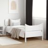 Cama Para Adulto | Cama Individual | Estructura De Cama Con Cabecero Madera Pino Blanco 90x190 Cm Cfw528588