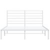 Cama Matrimonial | Cama Para Adultos | Estructura De Cama Con Cabecero Metal Blanca 140x200 Cm Cfw123709