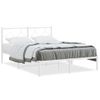 Cama Matrimonial | Cama Para Adultos | Estructura De Cama Con Cabecero Metal Blanca 140x200 Cm Cfw73201