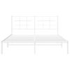 Cama Matrimonial | Cama Para Adultos | Estructura De Cama Con Cabecero Metal Blanca 160x200 Cm Cfw741612