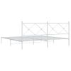 Cama Matrimonial | Cama Para Adultos | Estructura De Cama Con Cabecero Metal Blanca 200x200 Cm Cfw36628