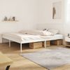 Cama Matrimonial | Cama Para Adultos | Estructura De Cama Con Cabecero Metal Blanca 200x200 Cm Cfw171903