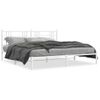 Cama Matrimonial | Cama Para Adultos | Estructura De Cama Con Cabecero Metal Blanca 200x200 Cm Cfw957490