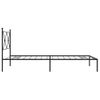 Cama Individual | Cama Para Adultos | Estructura De Cama Con Cabecero Metal Negro 100x190 Cm Cfw11976