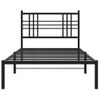 Cama Para Adulto | Cama Individual | Estructura De Cama Con Cabecero Metal Negro 100x200 Cm Cfw279998