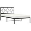 Cama Para Adulto | Cama Individual | Estructura De Cama Con Cabecero Metal Negro 100x200 Cm Cfw605568