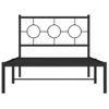 Cama Para Adulto | Cama Individual | Estructura De Cama Con Cabecero Metal Negro 100x200 Cm Cfw605568