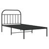 Cama Individual | Cama Para Adultos | Estructura De Cama Con Cabecero Metal Negro 100x200 Cm Cfw799444