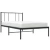 Cama Individual | Cama Para Adultos | Estructura De Cama Con Cabecero Metal Negro 100x200 Cm Cfw409656