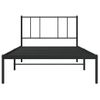 Cama Individual | Cama Para Adultos | Estructura De Cama Con Cabecero Metal Negro 100x200 Cm Cfw409656