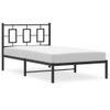 Cama Para Adulto | Cama Individual | Estructura De Cama Con Cabecero Metal Negro 100x200 Cm Cfw895710