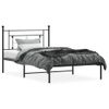 Cama Individual | Cama Para Adultos | Estructura De Cama Con Cabecero Metal Negro 107x203 Cm Cfw121099