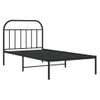 Cama Individual | Cama Para Adultos | Estructura De Cama Con Cabecero Metal Negro 107x203 Cm Cfw301484