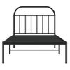 Cama Individual | Cama Para Adultos | Estructura De Cama Con Cabecero Metal Negro 107x203 Cm Cfw301484