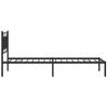 Cama Para Adulto | Cama Individual | Estructura De Cama Con Cabecero Metal Negro 107x203 Cm Cfw511383