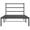 Cama Individual | Cama Para Adultos | Estructura De Cama Con Cabecero Metal Negro 107x203 Cm Cfw518528