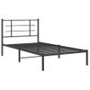 Cama Para Adulto | Cama Individual | Estructura De Cama Con Cabecero Metal Negro 107x203 Cm Cfw818713