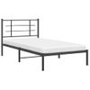 Cama Para Adulto | Cama Individual | Estructura De Cama Con Cabecero Metal Negro 107x203 Cm Cfw818713