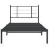 Cama Para Adulto | Cama Individual | Estructura De Cama Con Cabecero Metal Negro 107x203 Cm Cfw818713