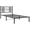 Cama Para Adulto | Cama Individual | Estructura De Cama Con Cabecero Metal Negro 107x203 Cm Cfw741552