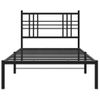 Cama Para Adulto | Cama Individual | Estructura De Cama Con Cabecero Metal Negro 107x203 Cm Cfw741552