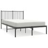 Cama Matrimonial | Cama Para Adultos | Estructura De Cama Con Cabecero Metal Negro 120x190 Cm Cfw118548