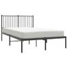 Cama Matrimonial | Cama Para Adultos | Estructura De Cama Con Cabecero Metal Negro 120x190 Cm Cfw118548