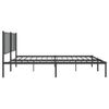 Cama Matrimonial | Cama Para Adultos | Estructura De Cama Con Cabecero Metal Negro 120x190 Cm Cfw118548