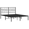 Cama Matrimonial | Cama Para Adultos | Estructura De Cama Con Cabecero Metal Negro 120x190 Cm Cfw247930