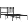 Cama Matrimonial | Cama Para Adultos | Estructura De Cama Con Cabecero Metal Negro 120x190 Cm Cfw323181