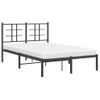 Cama Matrimonial | Cama Para Adultos | Estructura De Cama Con Cabecero Metal Negro 120x190 Cm Cfw630055