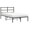 Cama Matrimonial | Cama Para Adultos | Estructura De Cama Con Cabecero Metal Negro 120x190 Cm Cfw356007