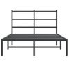 Cama Matrimonial | Cama Para Adultos | Estructura De Cama Con Cabecero Metal Negro 120x190 Cm Cfw356007