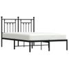 Cama Matrimonial | Cama Para Adultos | Estructura De Cama Con Cabecero Metal Negro 120x190 Cm Cfw459017