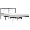 Cama Matrimonial | Cama Para Adultos | Estructura De Cama Con Cabecero Metal Negro 120x190 Cm Cfw319984