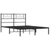 Cama Matrimonial | Cama Para Adultos | Estructura De Cama Con Cabecero Metal Negro 120x190 Cm Cfw319984