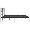 Cama Matrimonial | Cama Para Adultos | Estructura De Cama Con Cabecero Metal Negro 120x190 Cm Cfw782388