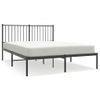 Cama Matrimonial | Cama Para Adultos | Estructura De Cama Con Cabecero Metal Negro 135x190 Cm Cfw666769