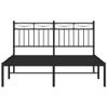 Cama Matrimonial | Cama Para Adultos | Estructura De Cama Con Cabecero Metal Negro 135x190 Cm Cfw815075