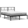 Cama Matrimonial | Cama Para Adultos | Estructura De Cama Con Cabecero Metal Negro 135x190 Cm Cfw788691