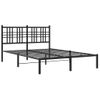 Cama Matrimonial | Cama Para Adultos | Estructura De Cama Con Cabecero Metal Negro 135x190 Cm Cfw139074