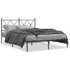 Cama Matrimonial | Cama Para Adultos | Estructura De Cama Con Cabecero Metal Negro 135x190 Cm Cfw33623