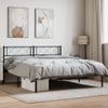 Cama Matrimonial | Cama Para Adultos | Estructura De Cama Con Cabecero Metal Negro 135x190 Cm Cfw522312