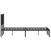 Cama Matrimonial | Cama Para Adultos | Estructura De Cama Con Cabecero Metal Negro 140x190 Cm Cfw872594