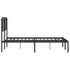 Cama Matrimonial | Cama Para Adultos | Estructura De Cama Con Cabecero Metal Negro 150x200 Cm Cfw183758