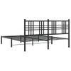 Cama Matrimonial | Cama Para Adultos | Estructura De Cama Con Cabecero Metal Negro 150x200 Cm Cfw210166