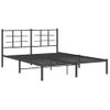 Cama Matrimonial | Cama Para Adultos | Estructura De Cama Con Cabecero Metal Negro 150x200 Cm Cfw225884